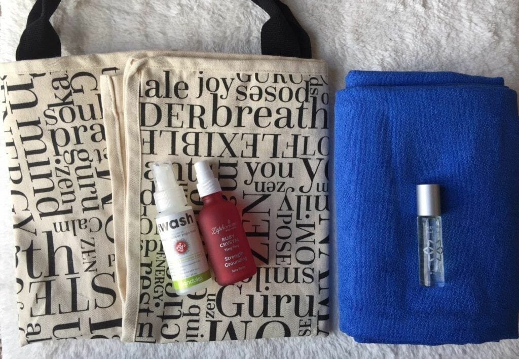 a couple of bags sitting on top of a bed.