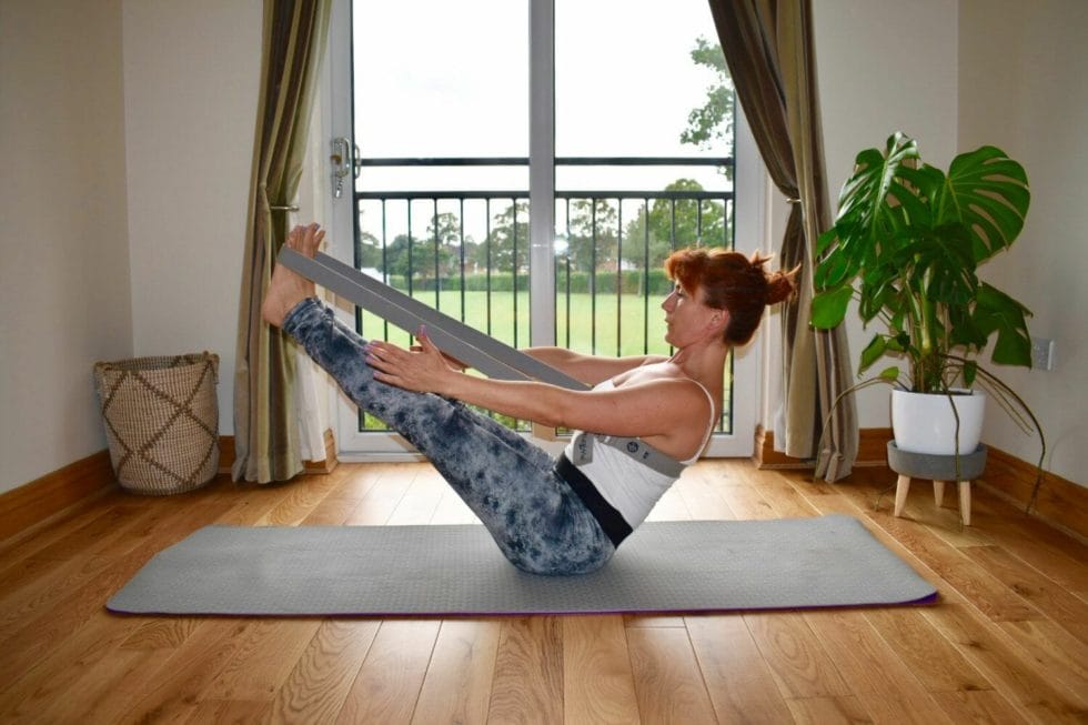 Boat Pose with with Align Yoga Strap