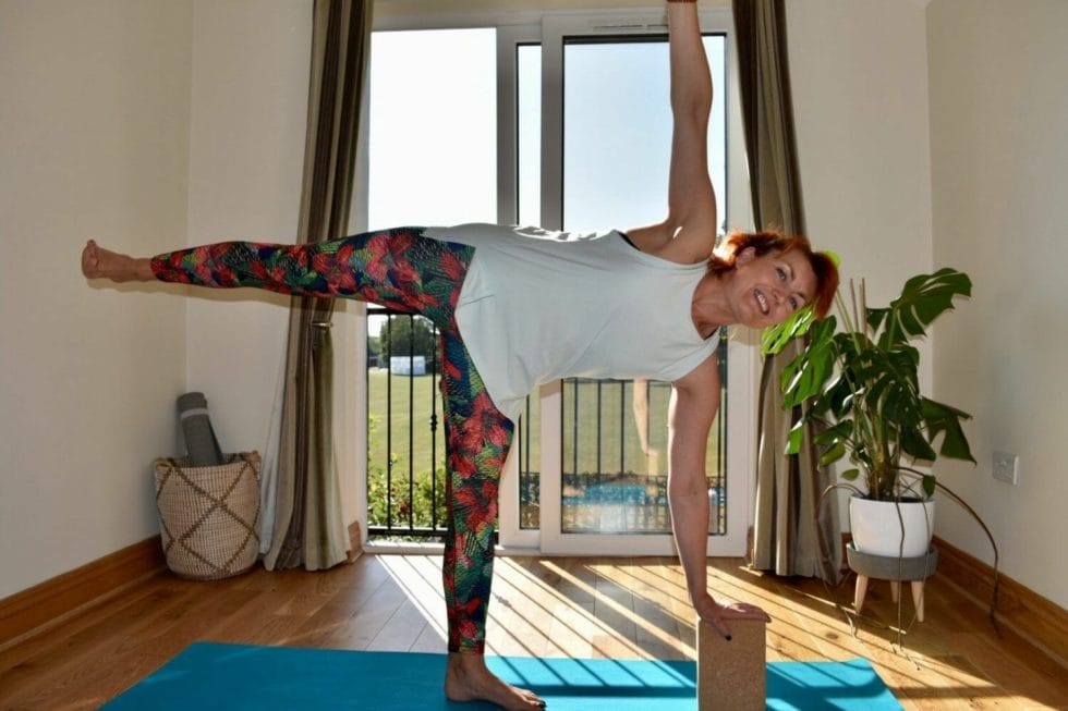 How to use Yoga Cork Block: Half Moon Pose