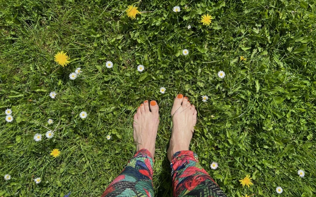 Barefoot walking known as Earthing or Grounding