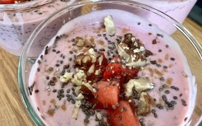 Strawberry Chia Silken Tofu Mousse